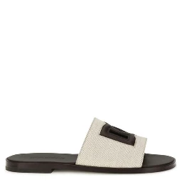 Beige Canvas Sandals