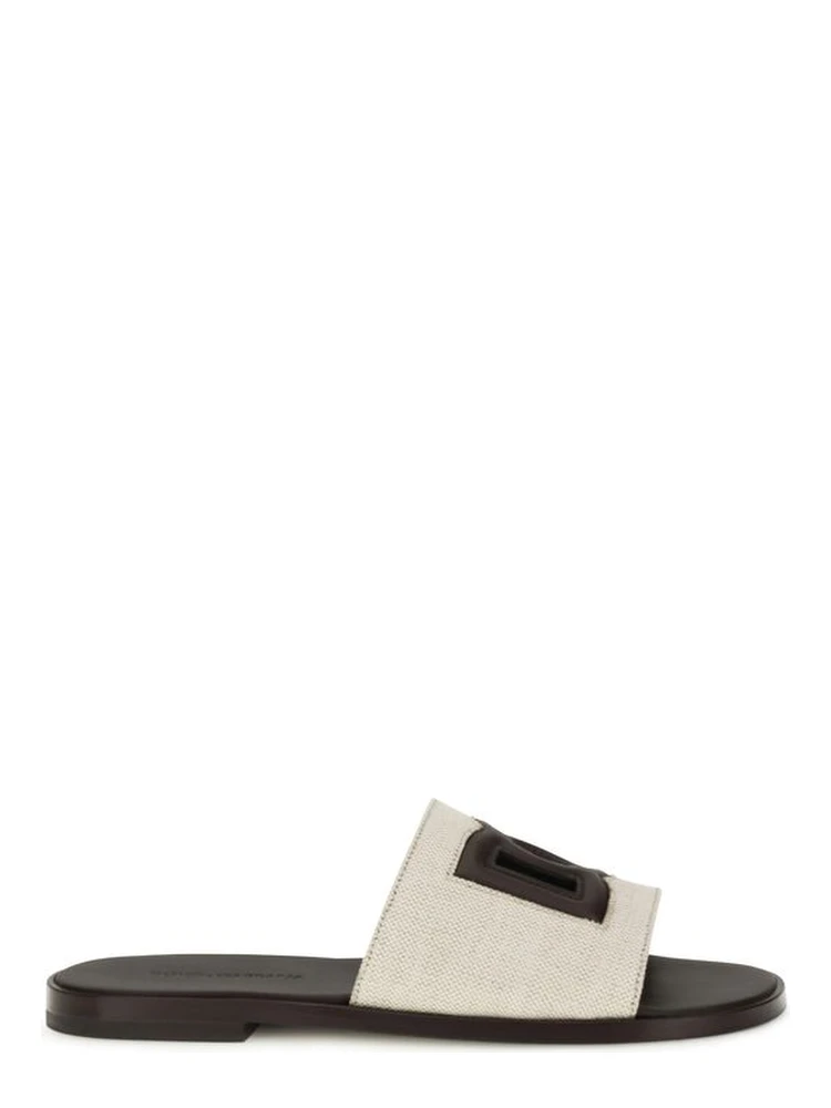 Beige Canvas Sandals