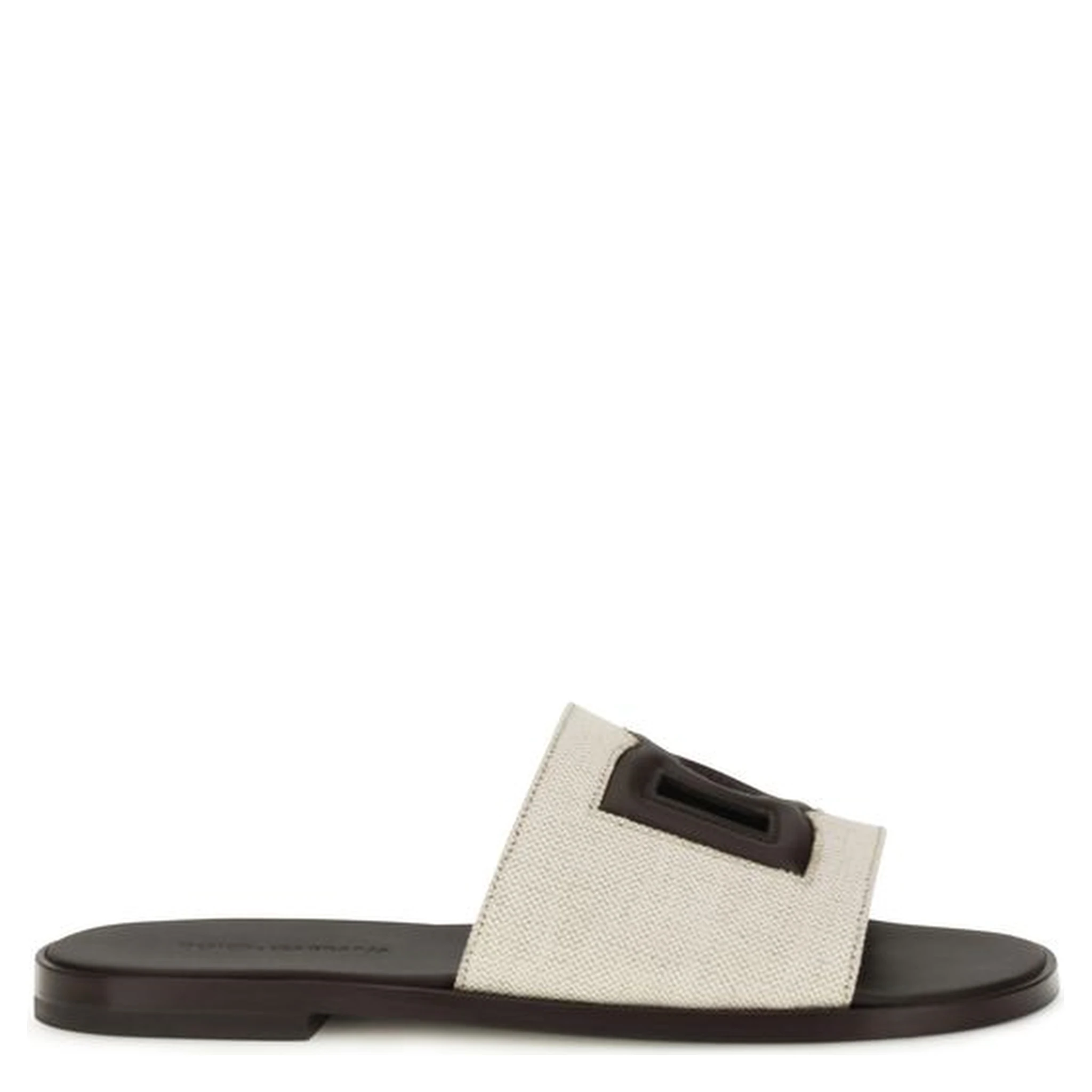 Beige Canvas Sandals