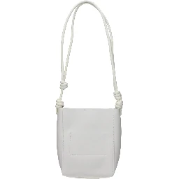 Beige Leather Shoulder Bag