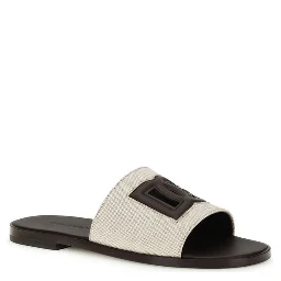 Beige Canvas Sandals