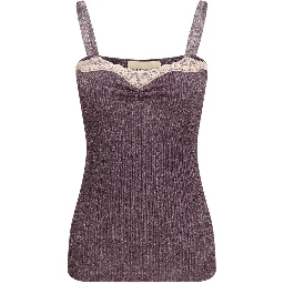 Multicolor Viscose Sleeveles T-Shirt