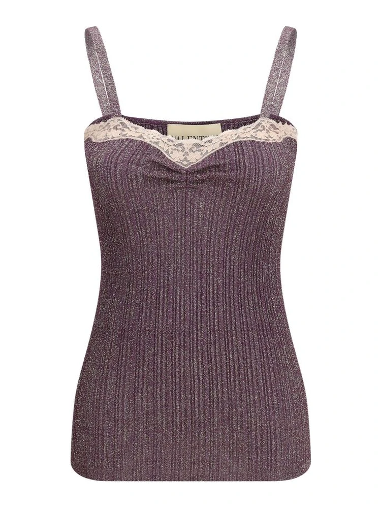 Multicolor Viscose Sleeveles T-Shirt