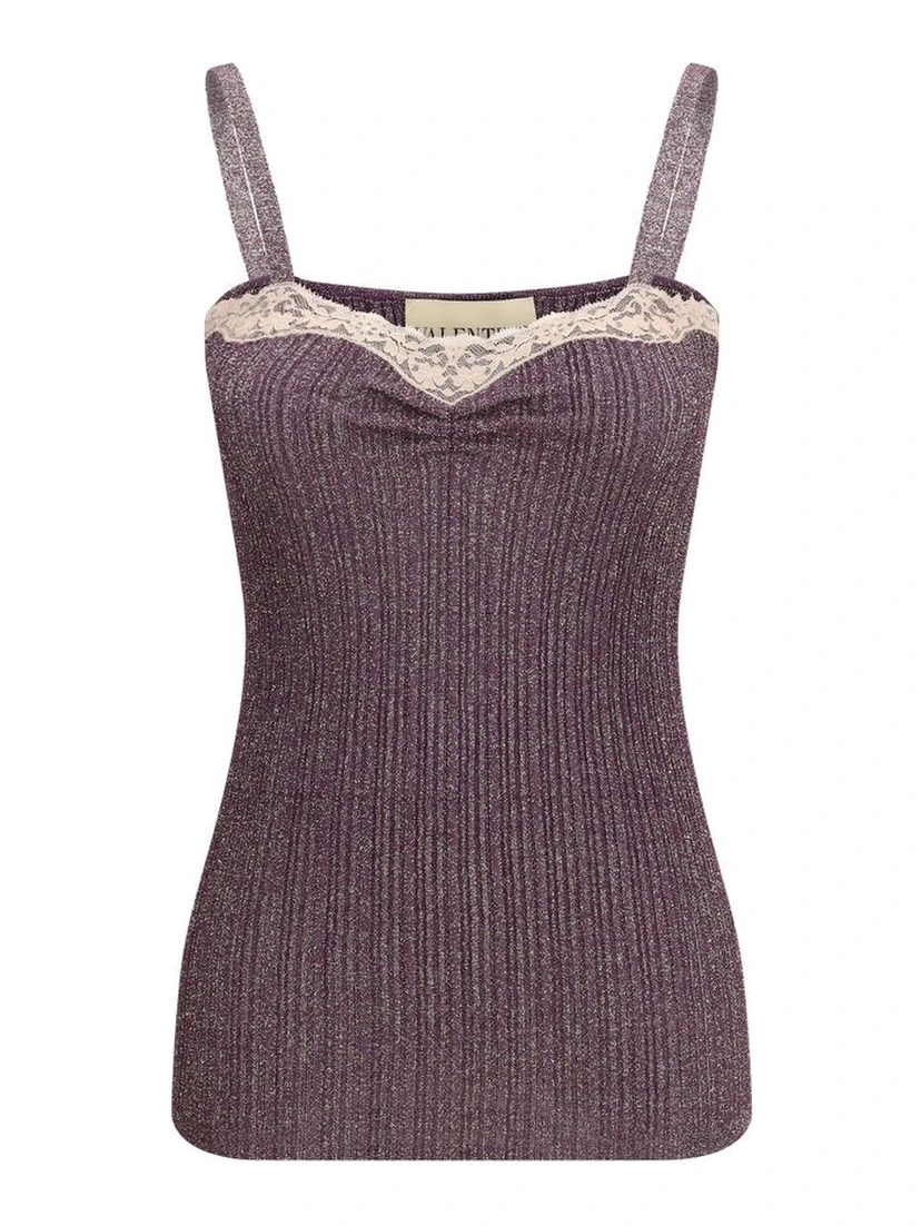 Multicolor Viscose Sleeveles T-Shirt