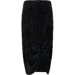 Black Viscose Long Skirt