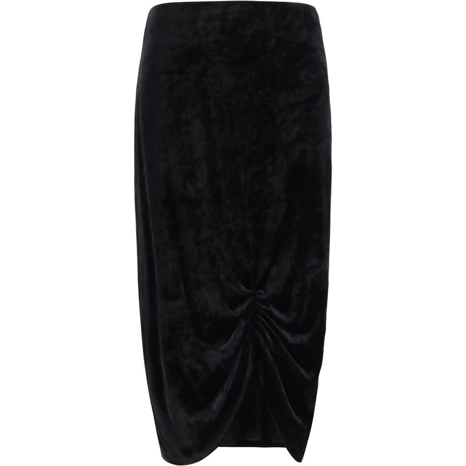 Black Viscose Long Skirt