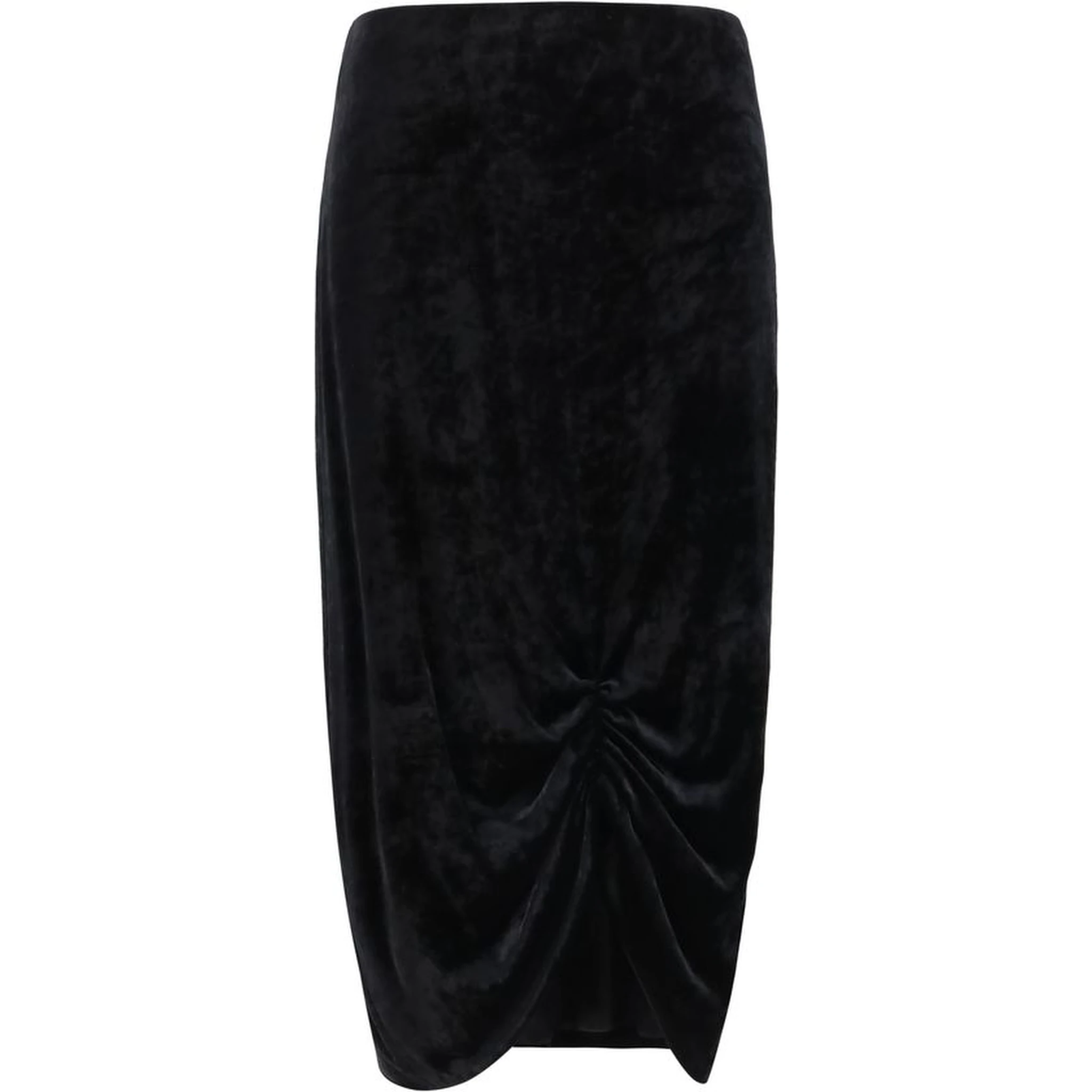 Black Viscose Long Skirt