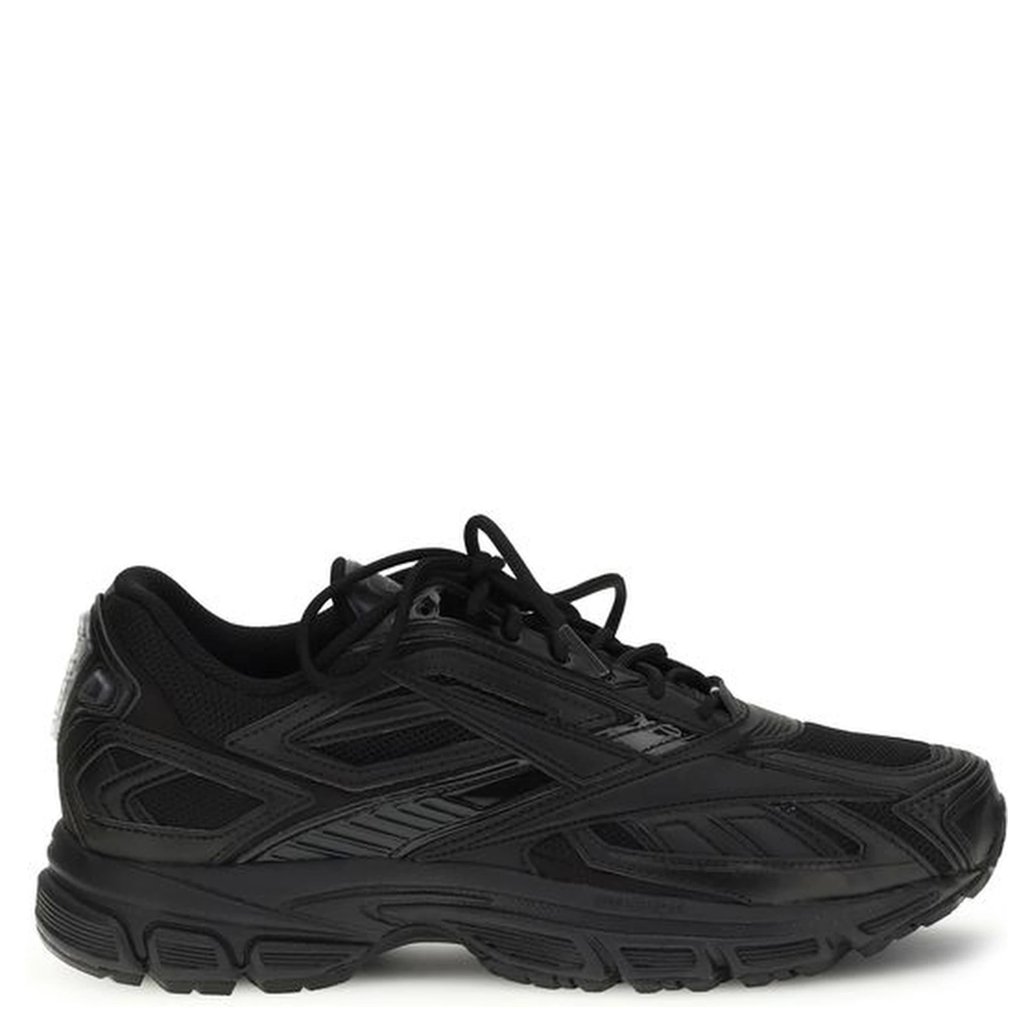 Black Polyethylene Athletic Sneakers
