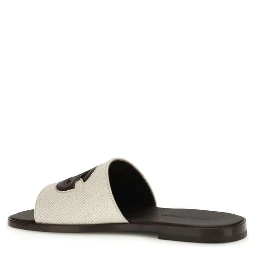 Beige Canvas Sandals