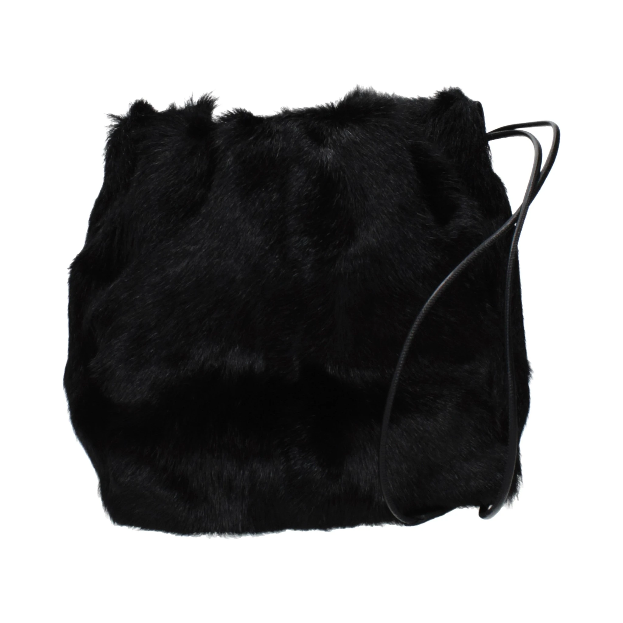Black Fur Shoulder Bag