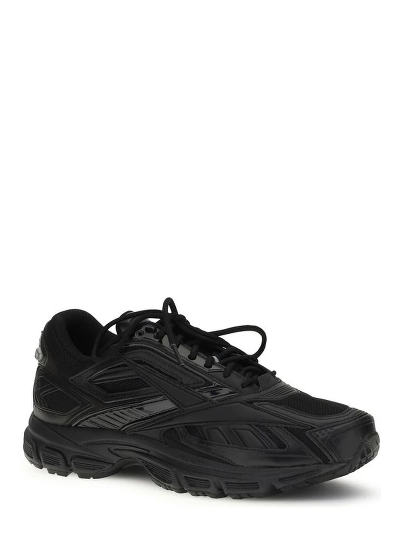 Black Polyethylene Athletic Sneakers
