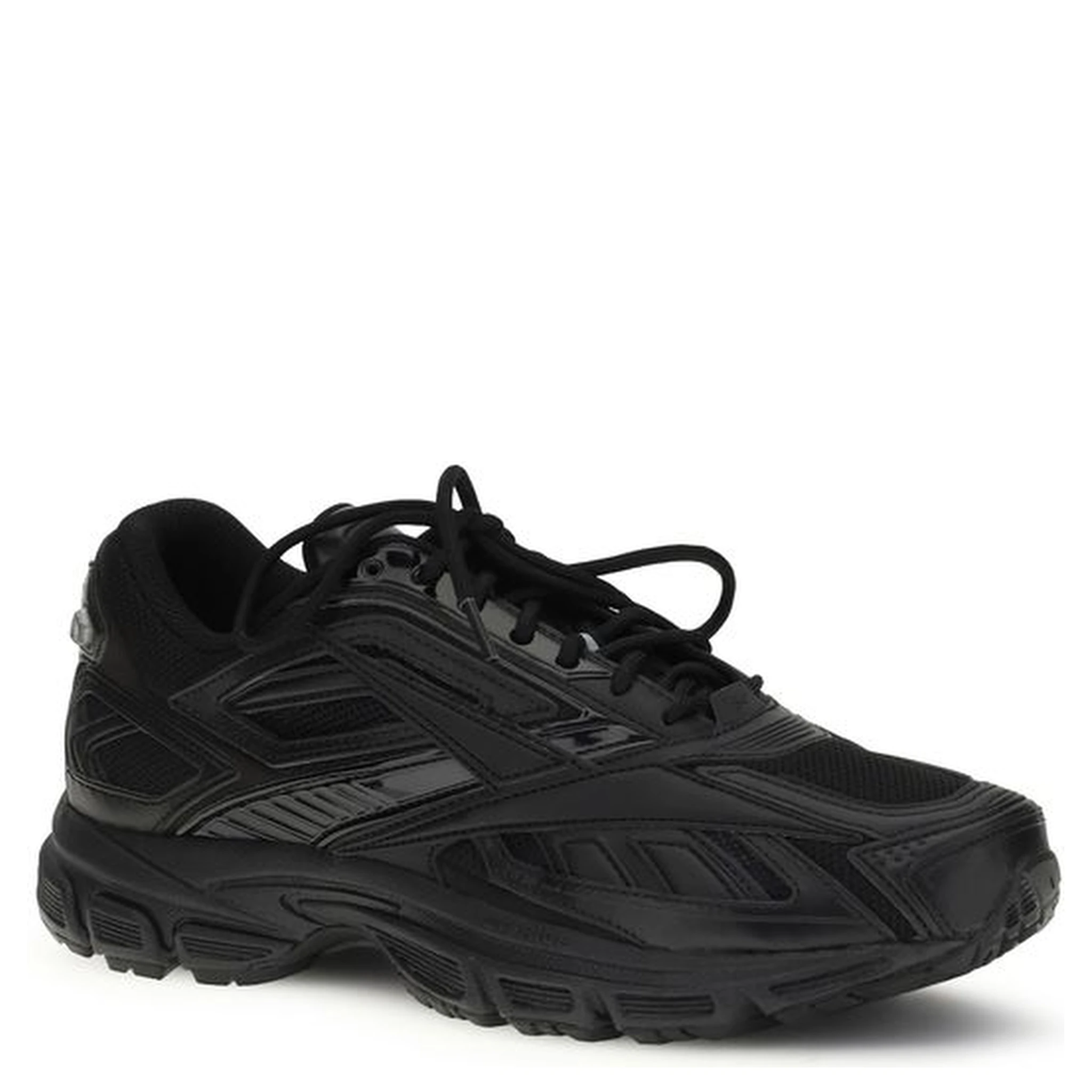 Black Polyethylene Athletic Sneakers