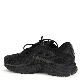 Black Polyethylene Athletic Sneakers