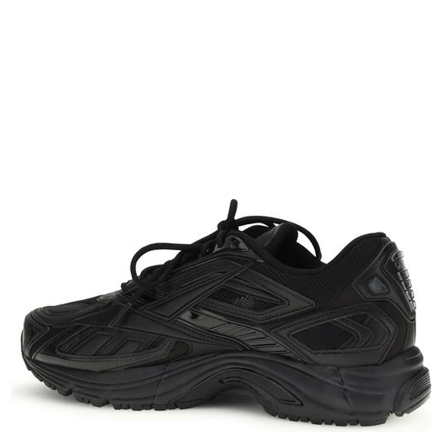 Black Polyethylene Athletic Sneakers