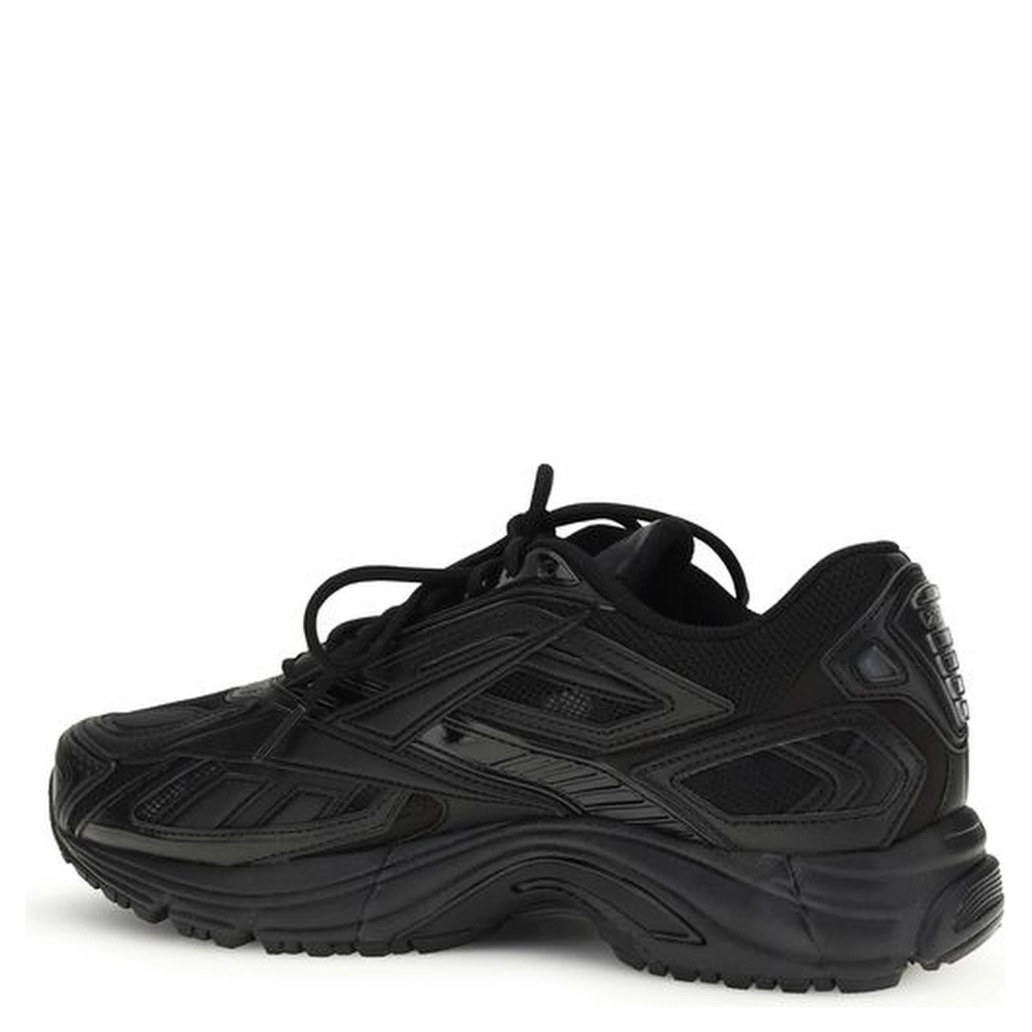 Black Polyethylene Athletic Sneakers
