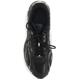 Black Polyethylene Athletic Sneakers