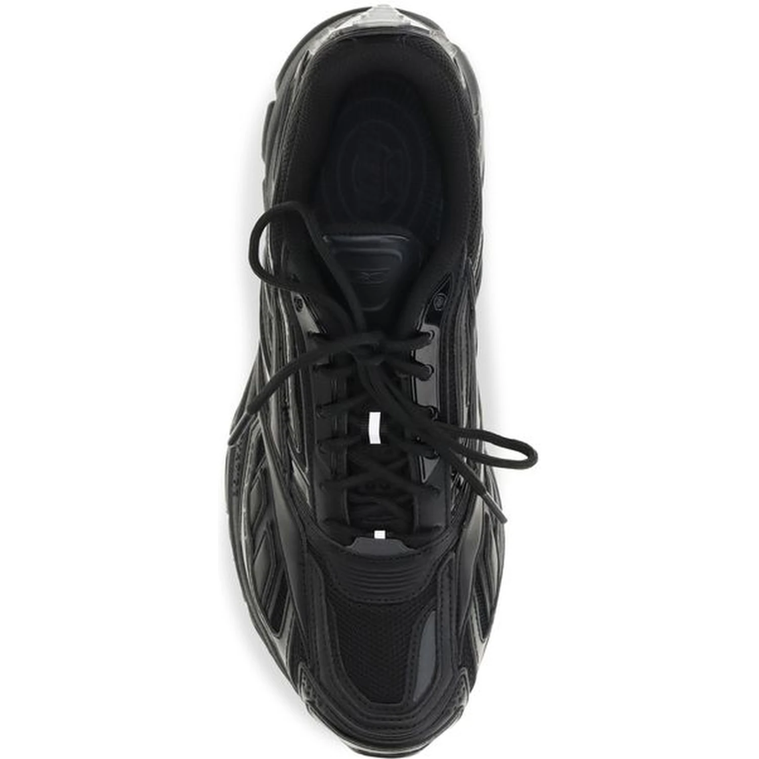 Black Polyethylene Athletic Sneakers