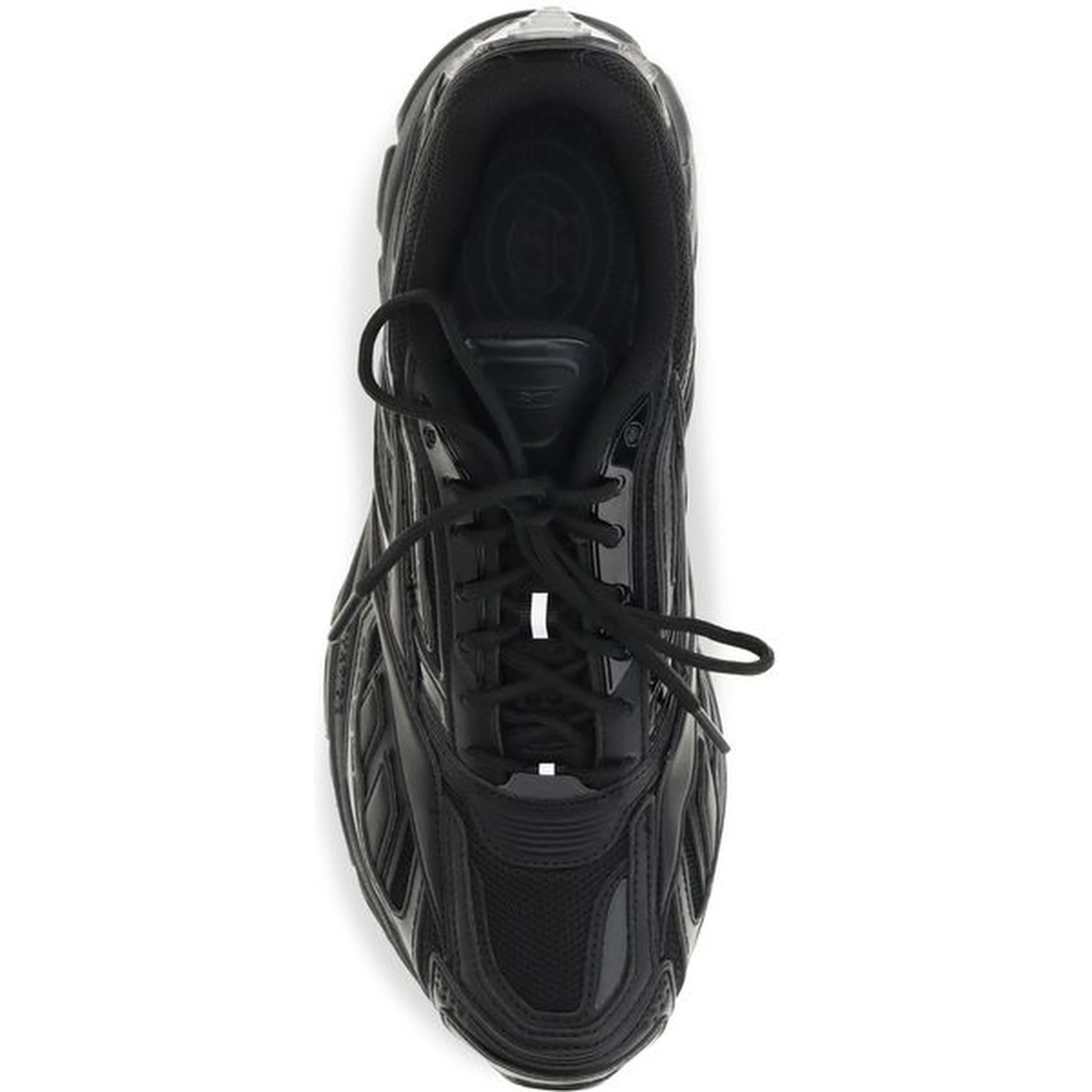Black Polyethylene Athletic Sneakers