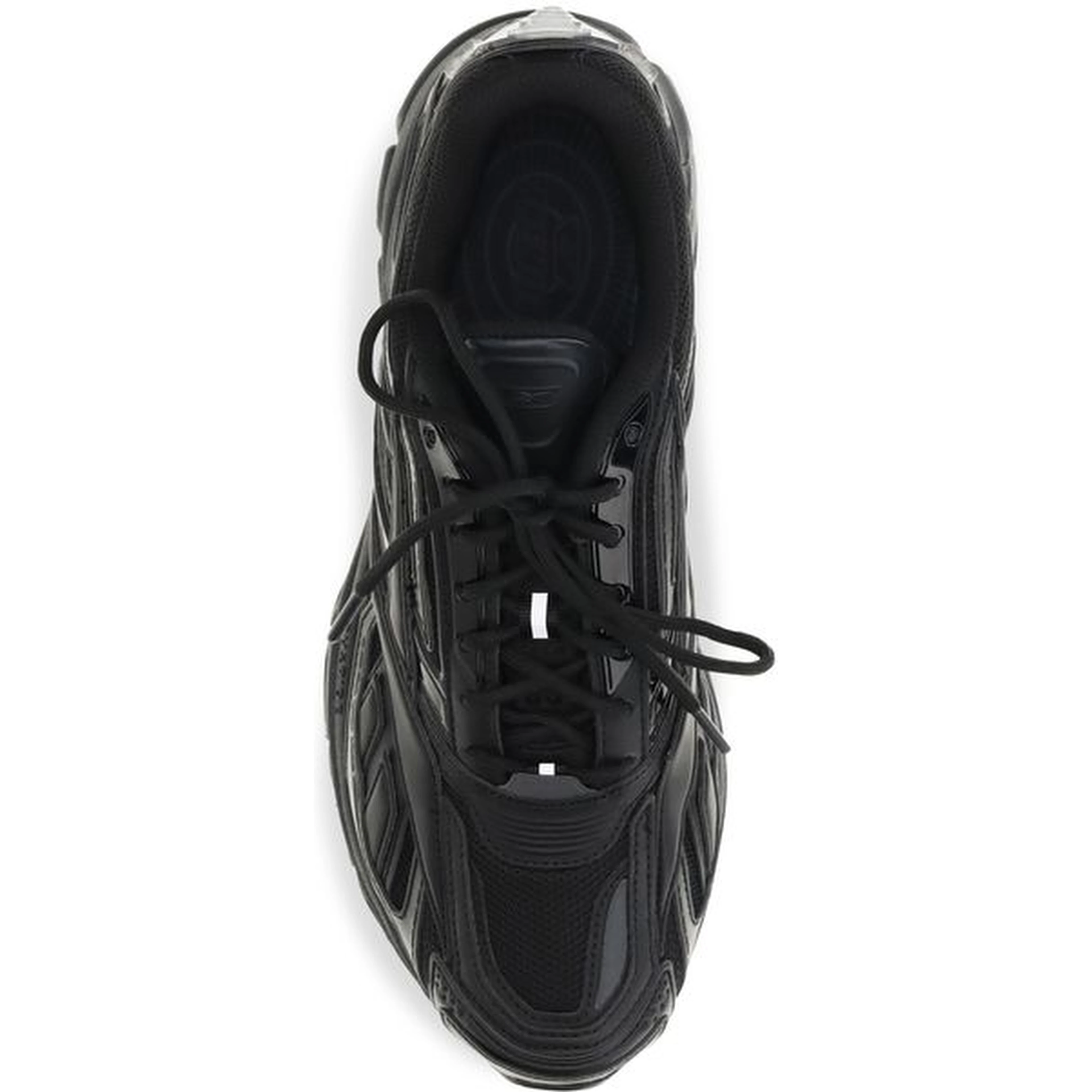 Black Polyethylene Athletic Sneakers