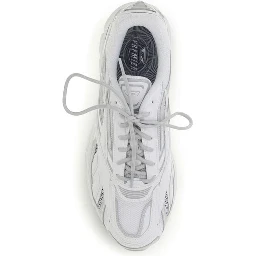 White Polyethylene Athletic Sneakers