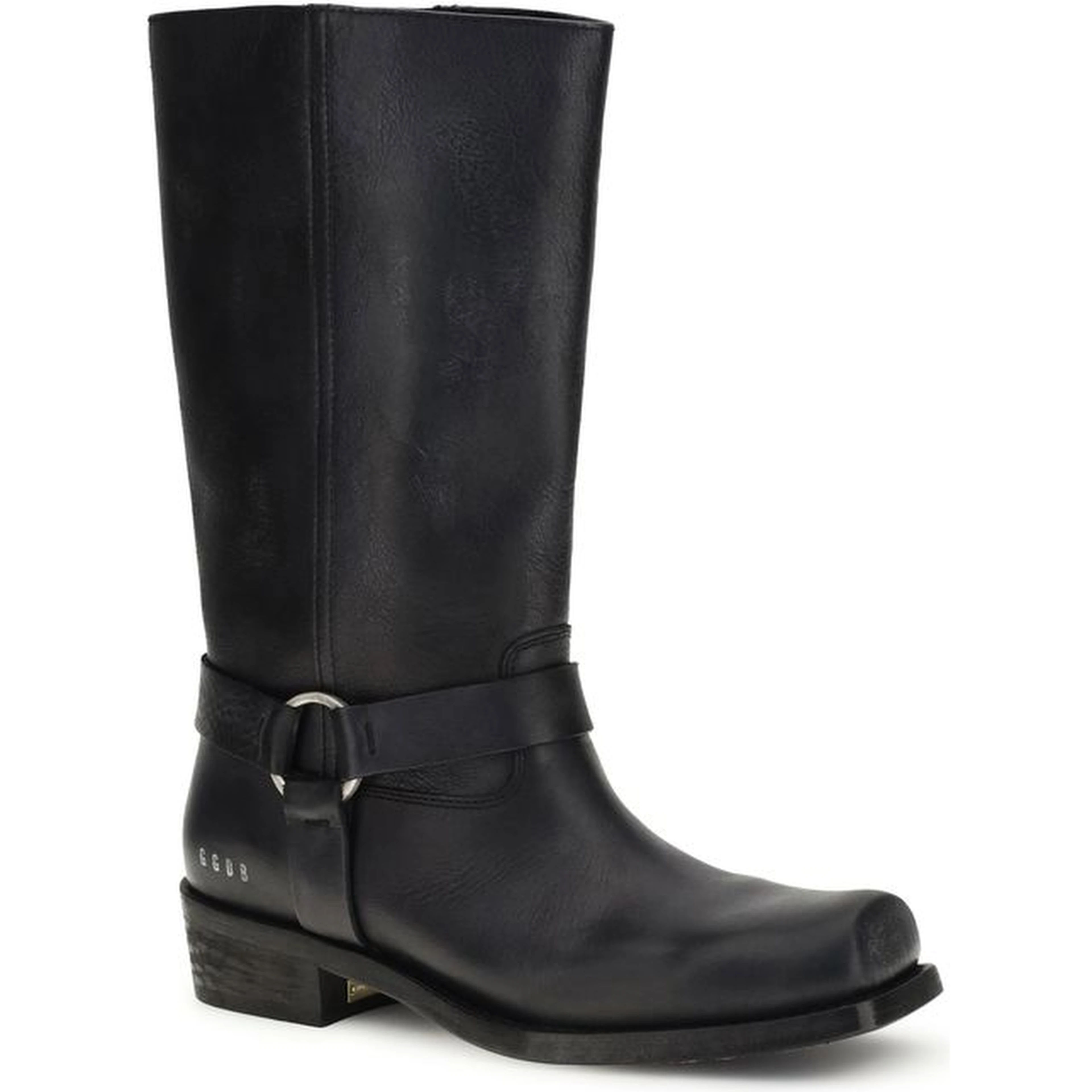 Black Calf Leather Bos Taurus Ankle Boots