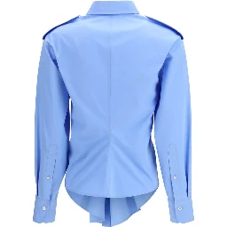 قميص قطني أزرق