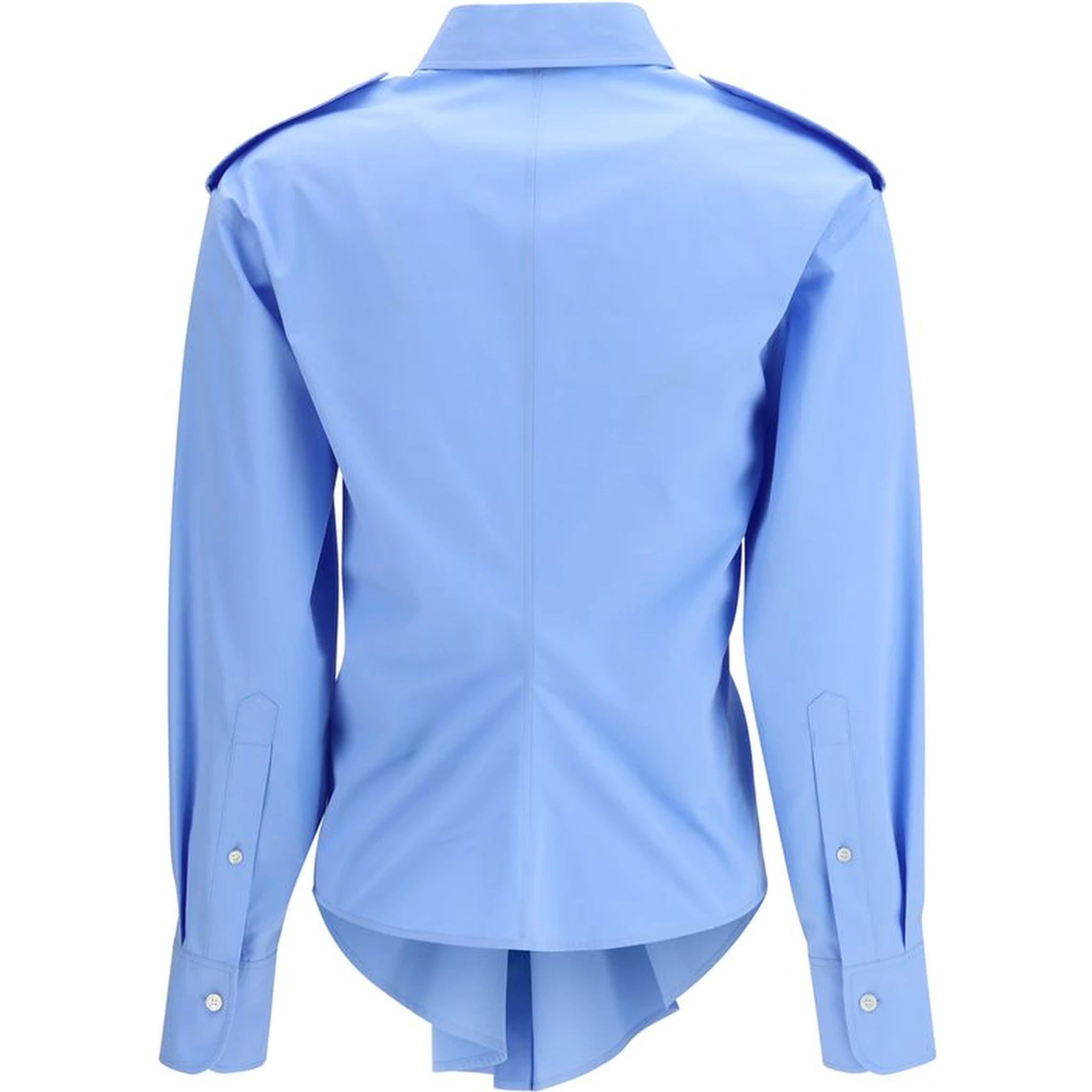 قميص قطني أزرق