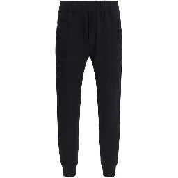 Black Nylon Casual Pants