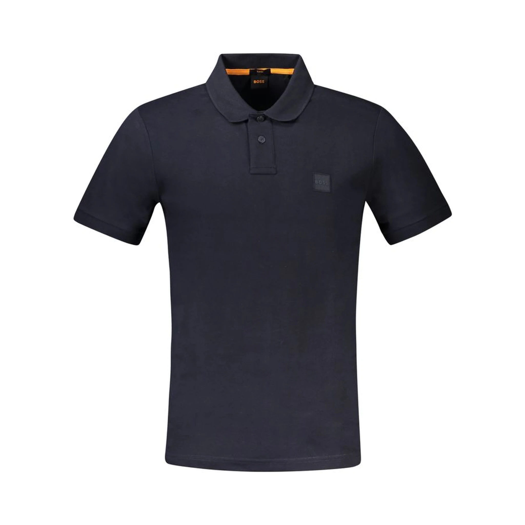 Blue Cotton Men Polo Shirt