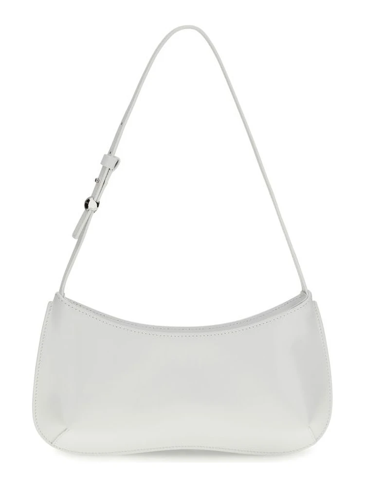 حقيبة كتف بوس توروس من جلد العجل الأبيض