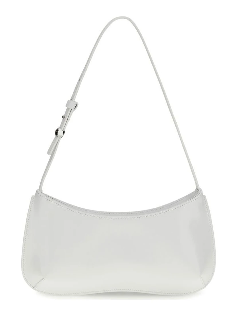 حقيبة كتف بوس توروس من جلد العجل الأبيض