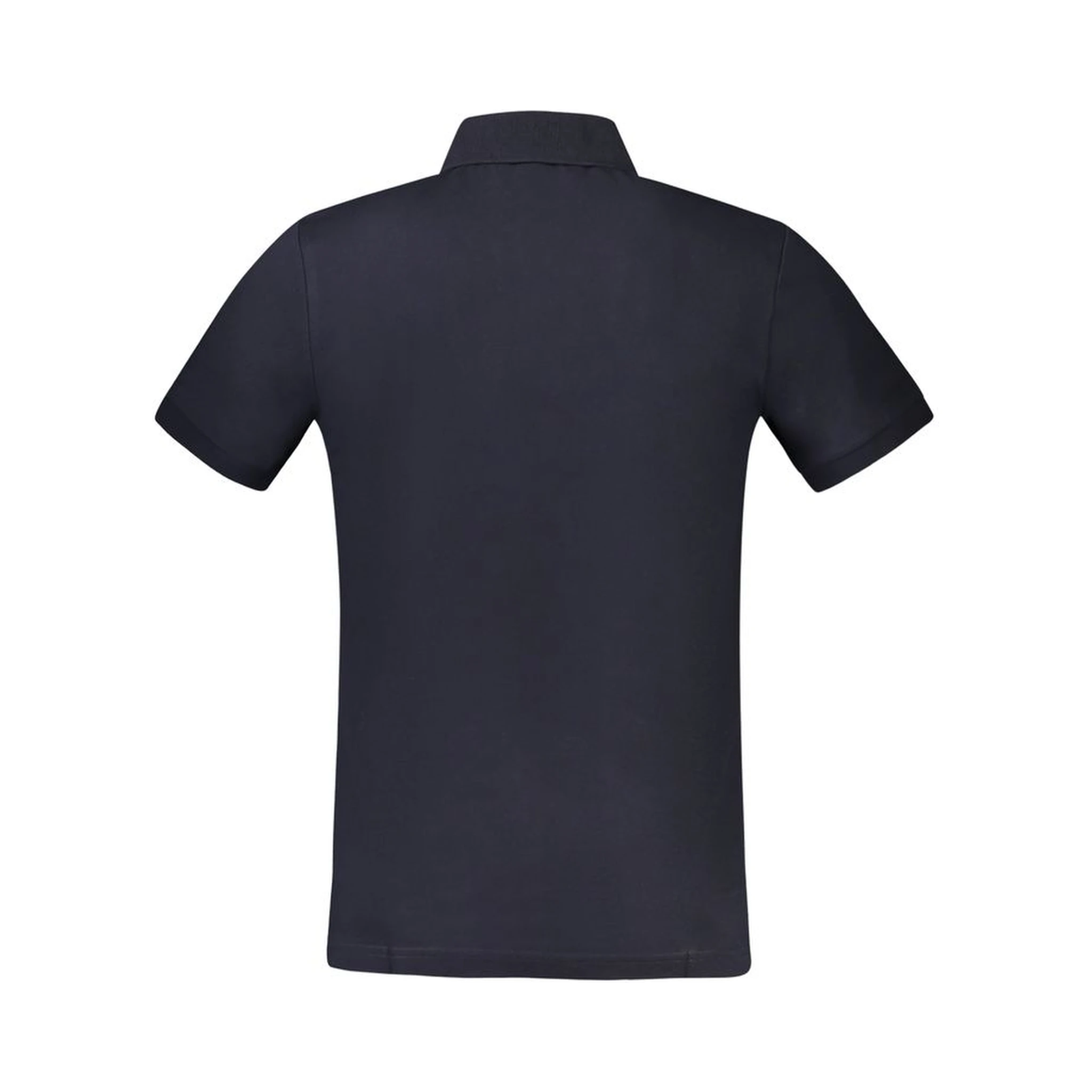 Blue Cotton Men Polo Shirt