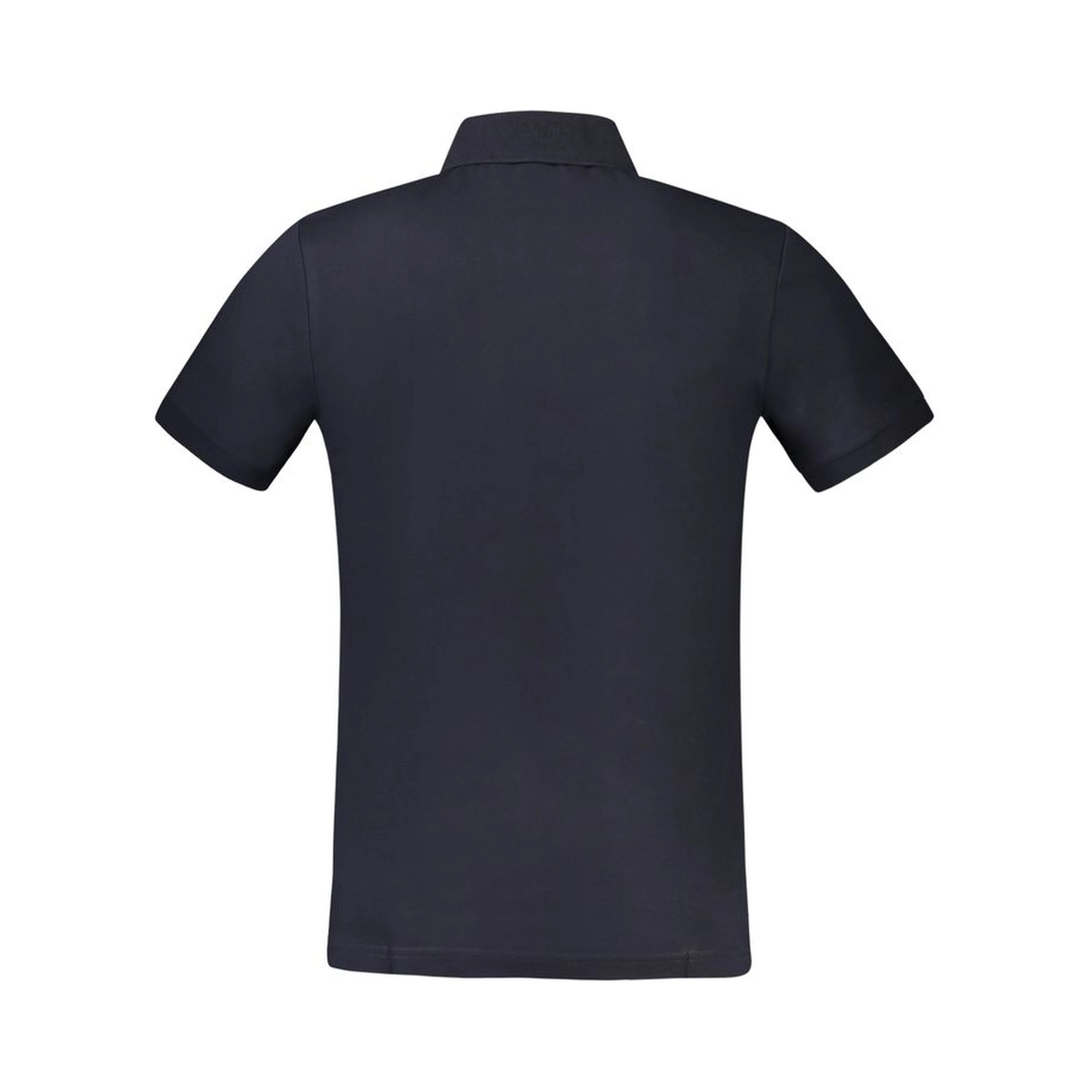 Blue Cotton Men Polo Shirt