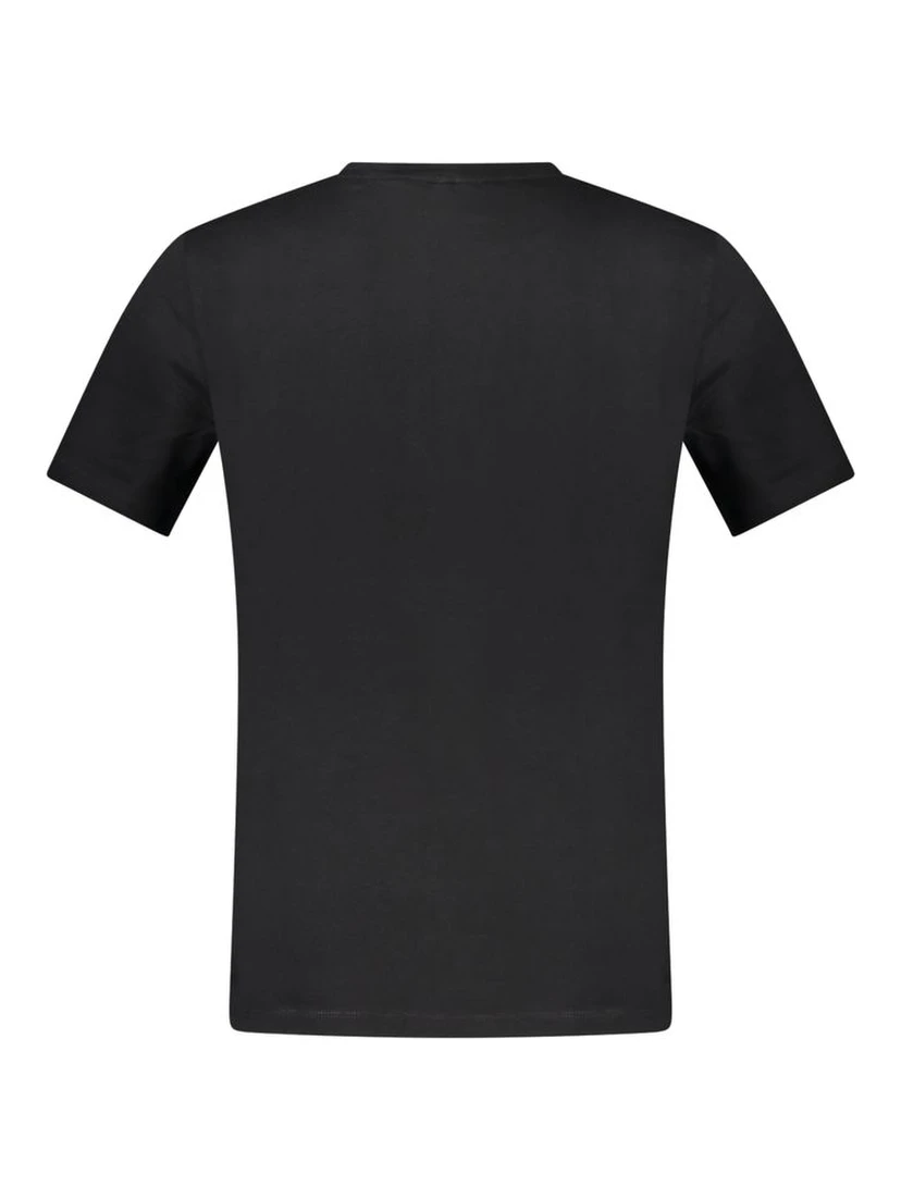 Black Cotton Men T-Shirt