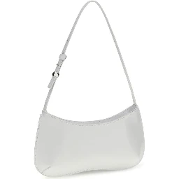 حقيبة كتف بوس توروس من جلد العجل الأبيض