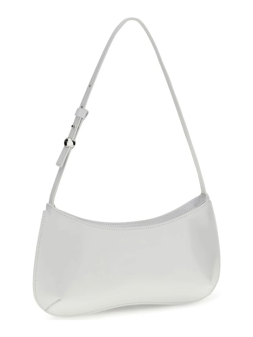 حقيبة كتف بوس توروس من جلد العجل الأبيض