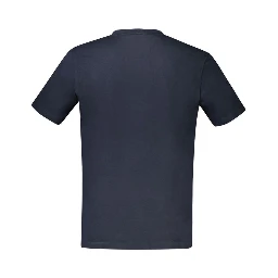 Blue Cotton Men T-Shirt