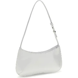 حقيبة كتف بوس توروس من جلد العجل الأبيض