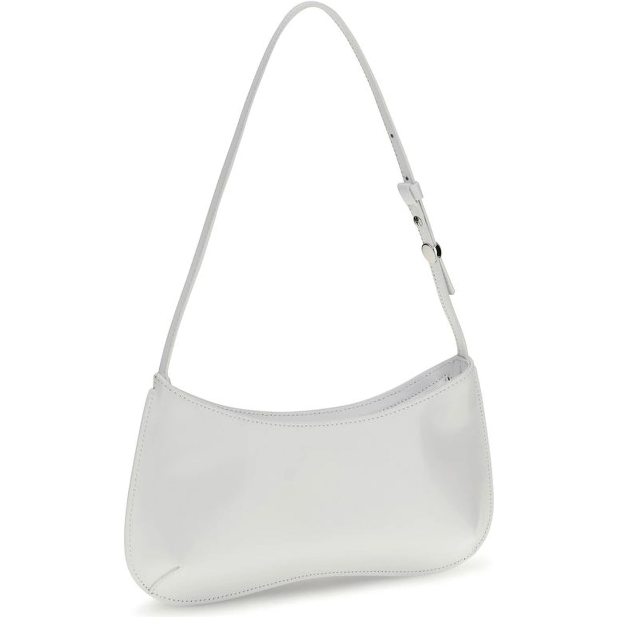 حقيبة كتف بوس توروس من جلد العجل الأبيض