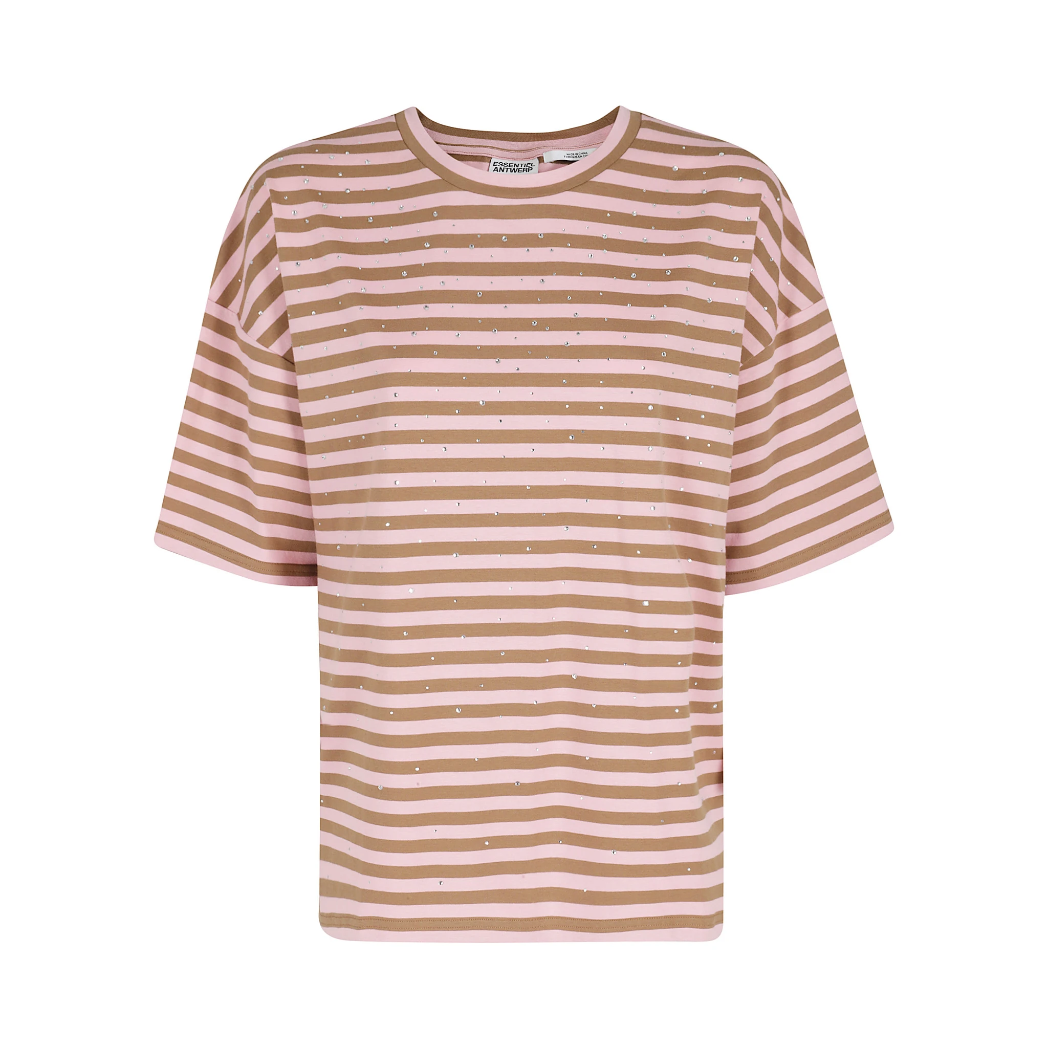 JOSTE STRIPED T-SHIRT W STRASS