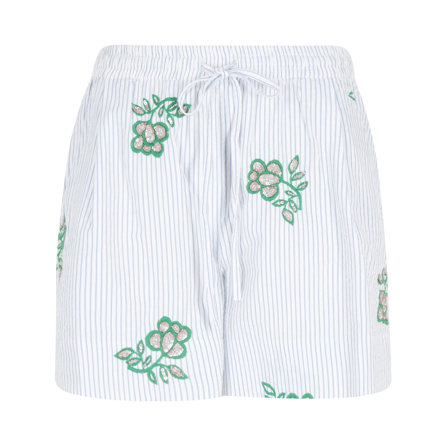JUSTE EMBROIDERED MINI SHORTS