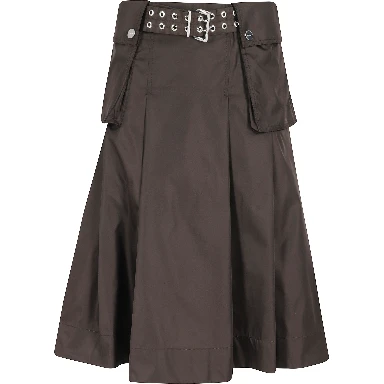 DUCHESSE NYLON MIDI PLEATED POCKET SKIRT