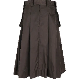 DUCHESSE NYLON MIDI PLEATED POCKET SKIRT