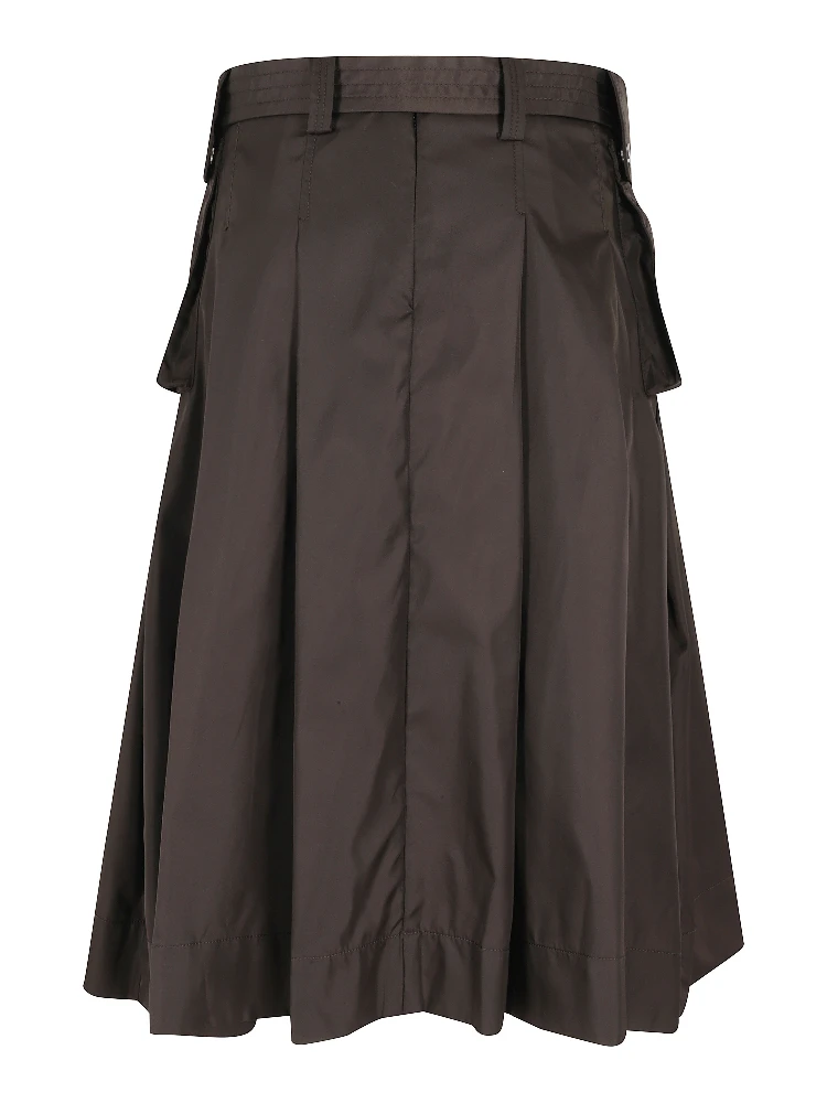 DUCHESSE NYLON MIDI PLEATED POCKET SKIRT alternative