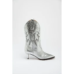 Multicolor Viscose High Heel Boots