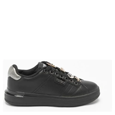 Black Polyethylene Low Top Sneakers