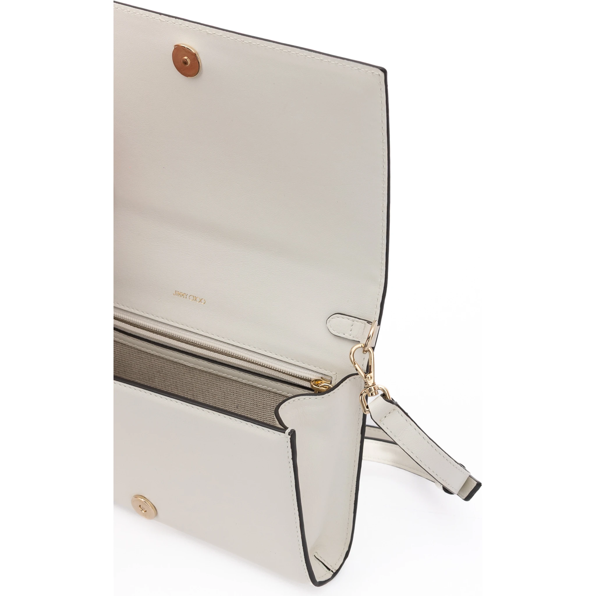 White Avenue Leather Shoulder Strap Bag