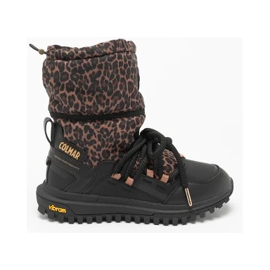 Black Polyester Ankle Boots