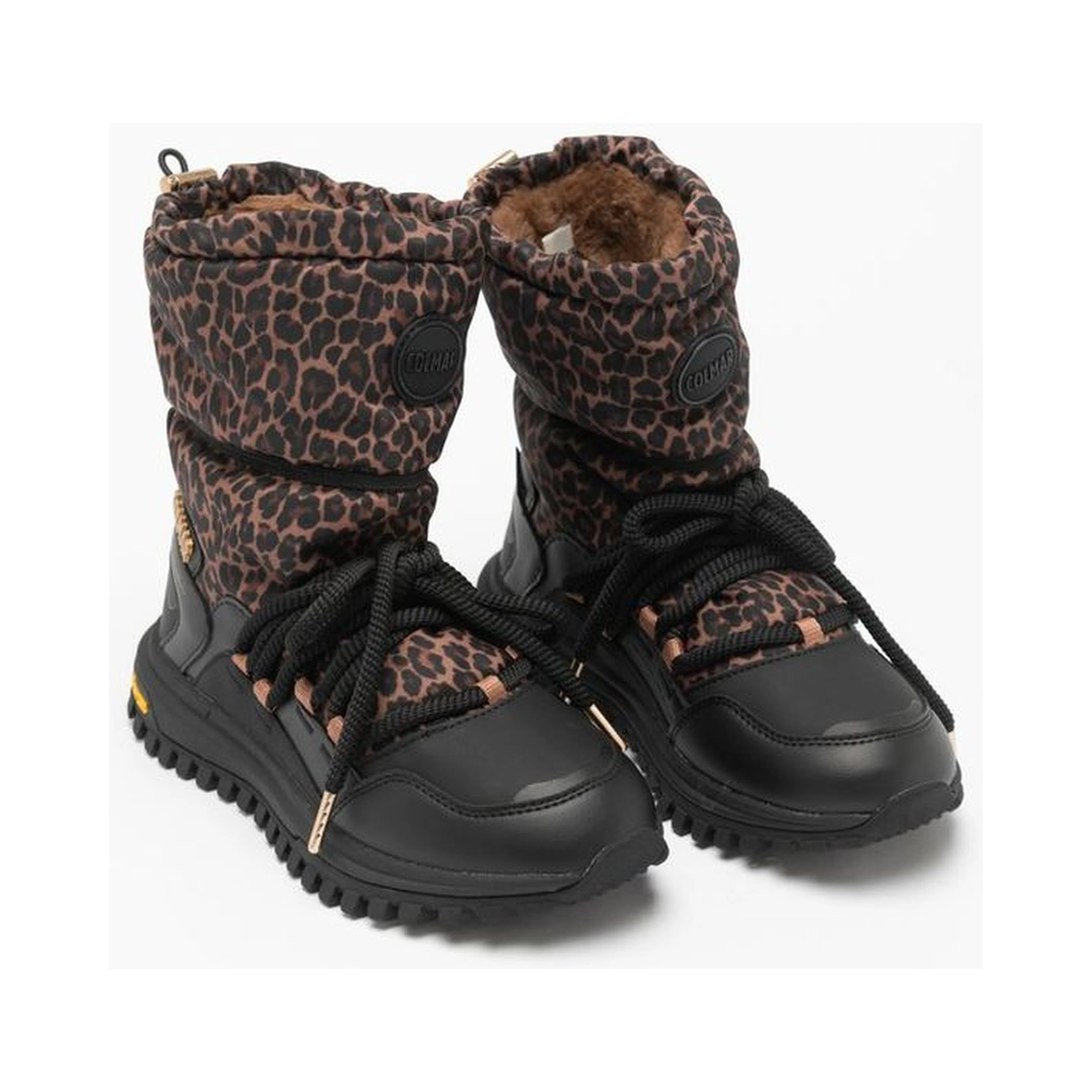 Black Polyester Ankle Boots