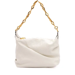 White Diamond Hobo Leather Shoulder Bag